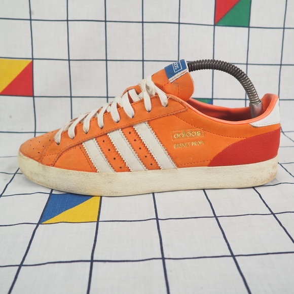 Adidas Basket Profi Orange Low Lo Trainers Men's Size UK 7 EU 40.5 US 7.5 Q23022 - Picture 3 of 6